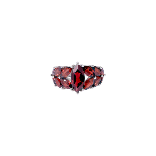 Sterling Silver Garnet Ring SSR147
