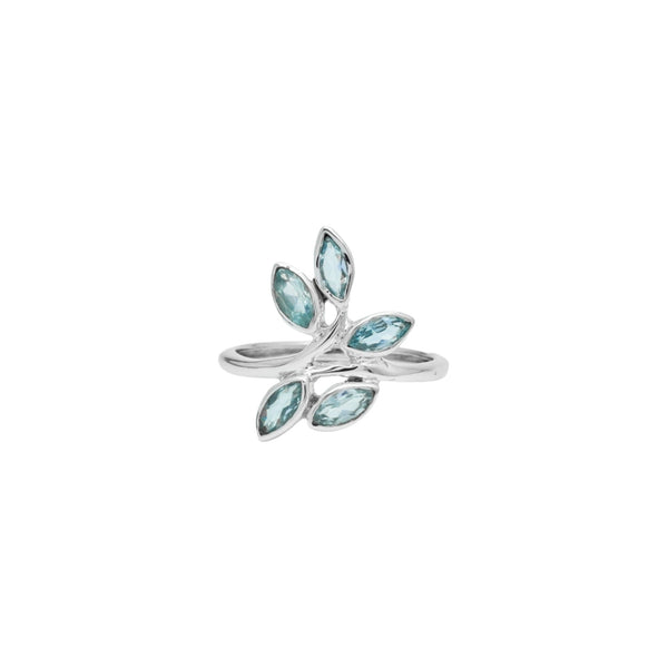 Sterling Silver Blue Topaz Ring SSR317