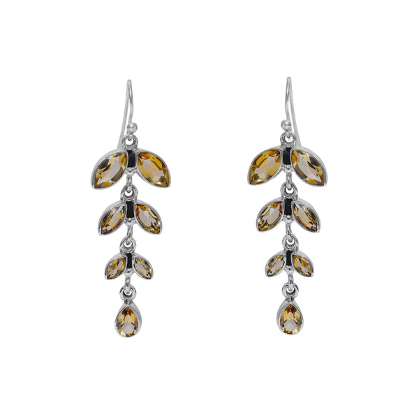 Sterling Silver Citrine Earrings SSER73A