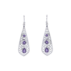 Sterling Silver Amethyst Earrings SSER276