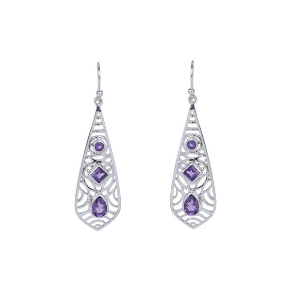 Sterling Silver Amethyst Earrings SSER276