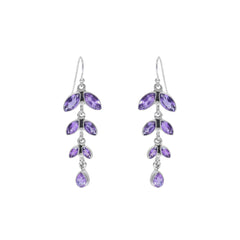 Sterling Silver Amethyst Earrings SSER73A