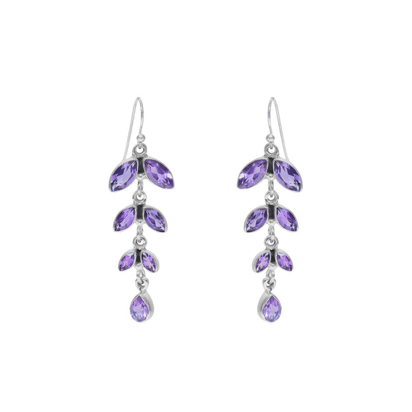 Sterling Silver Amethyst Earrings SSER73A