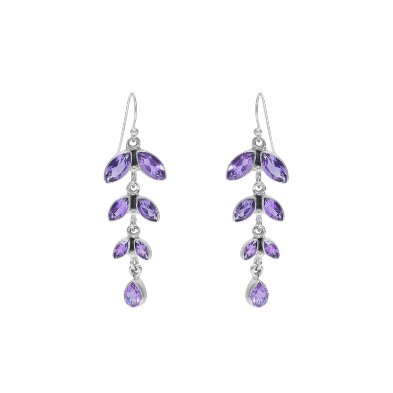 Sterling Silver Amethyst Earrings SSER73A
