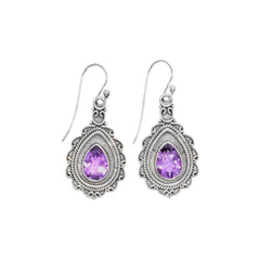 Sterling Silver Amethyst Earrings SSER107