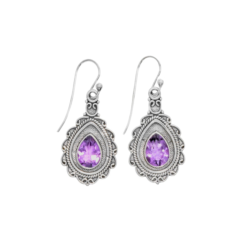 Sterling Silver Amethyst Earrings SSER107
