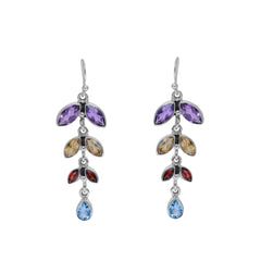 Sterling Silver Multi Gemstone Earrings SSER73A