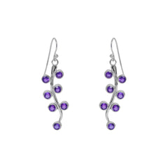 Sterling Silver Amethyst Earrings SSER129