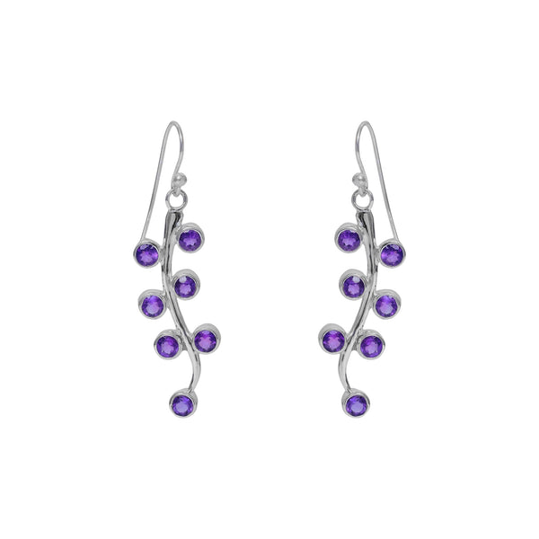 Sterling Silver Amethyst Earrings SSER129