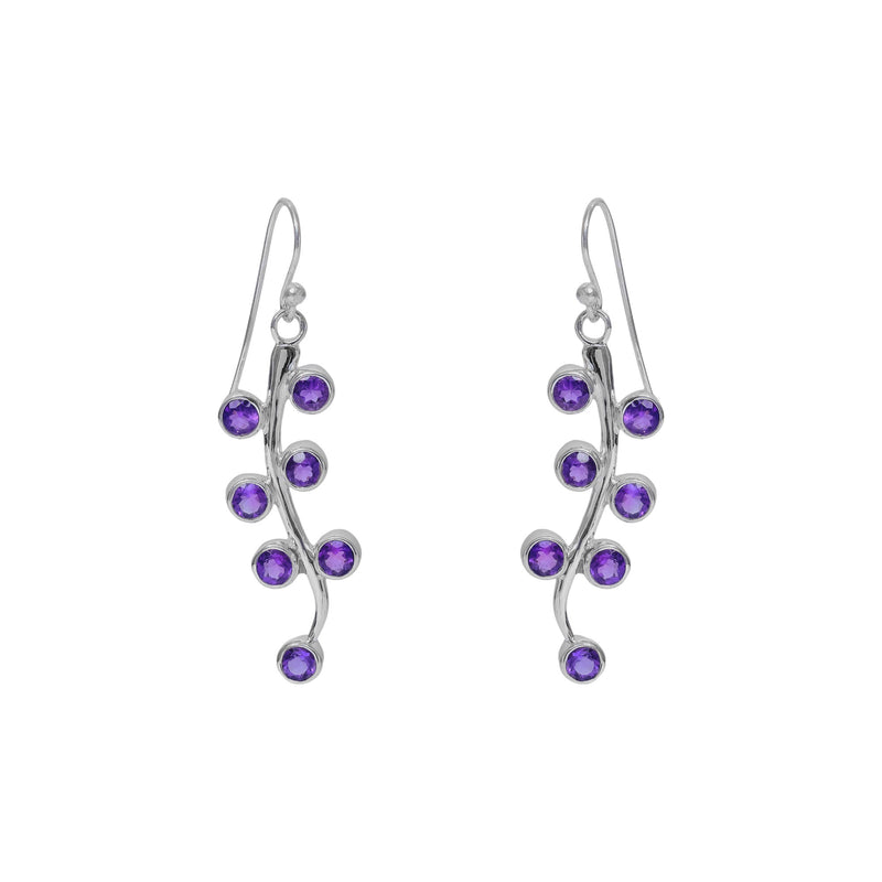 Sterling Silver Amethyst Earrings SSER129