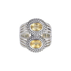 Sterling Silver Citrine Ring SSR86