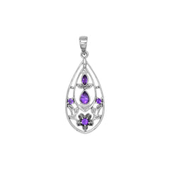 Sterling Silver Amethyst Pendant SSP53