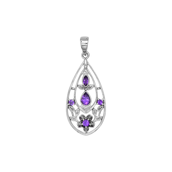 Sterling Silver Amethyst Pendant SSP53