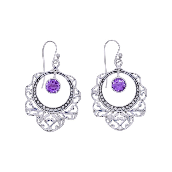 Sterling Silver Amethyst Earrings SSER133