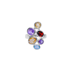 Sterling Silver Multi Gemstone Ring SSR80