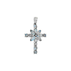 Sterling Silver Labradorite Cross Pendant SSP13