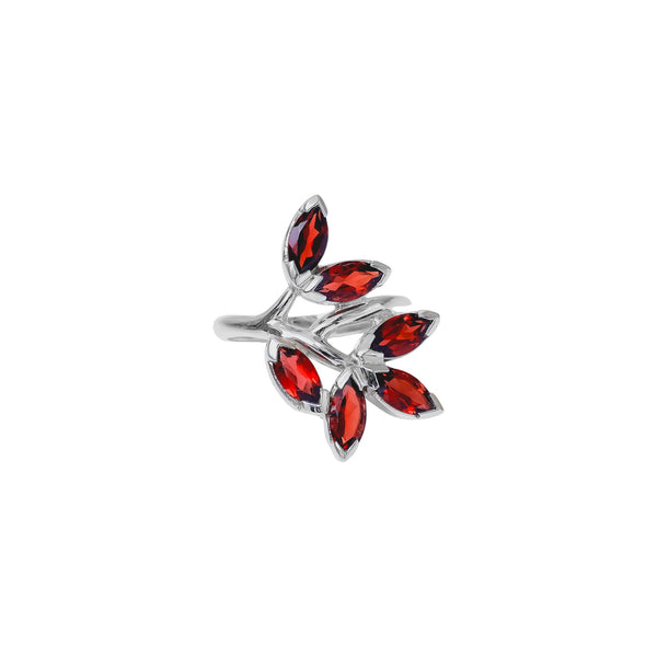 Sterling Silver Garnet Ring SSR252