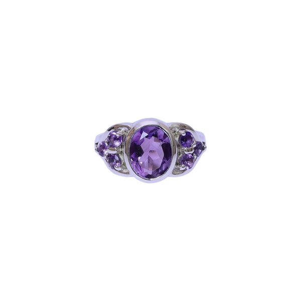 Sterling Silver Amethyst Ring SSR420