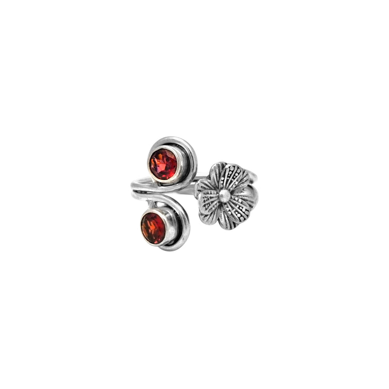 Sterling Silver Garnet Ring SSR314
