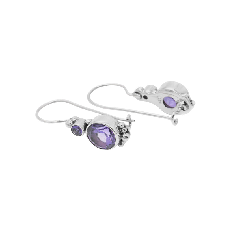 Sterling Silver Amethyst Earrings SSER105