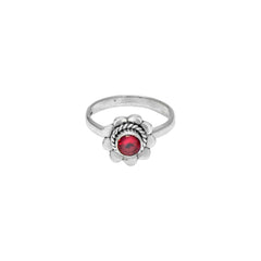 Sterling Silver Garnet Ring SSR311