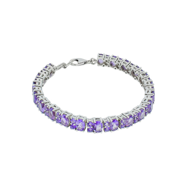 Sterling Silver Amethyst Bracelet SSBR50