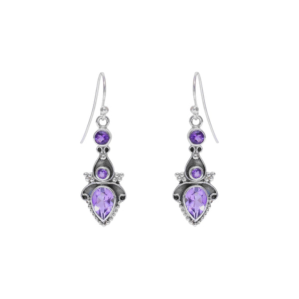 Sterling Silver Amethyst Earrings SSER21
