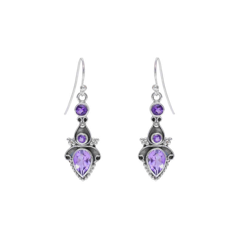 Sterling Silver Amethyst Earrings SSER21