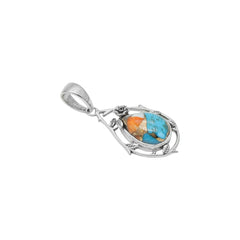 Sterling Silver Oyster Turquoise Pendant SSP11
