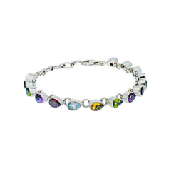 Sterling Silver Multi gemstone Bracelet SSBR36