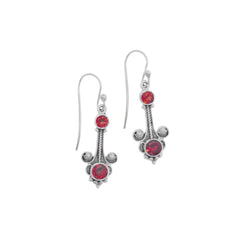 Sterling Silver Garnet Earrings SSER155