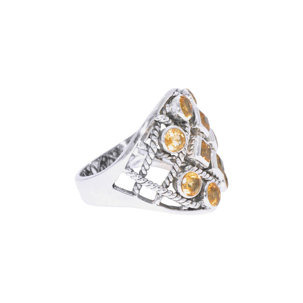 Sterling Silver Citrine Ring SSR291