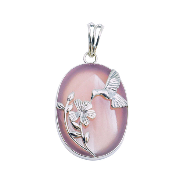 Sterling Silver Pink Chalcedony Pendant SSP9