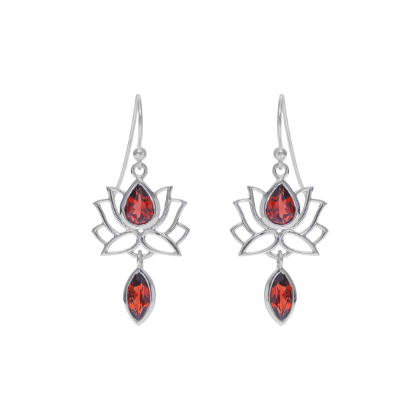 Sterling Silver Garnet Earrings SSER151