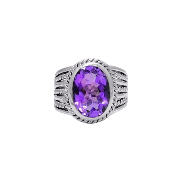 Sterling Silver Amethyst Ring SSR71