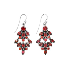 Sterling Silver Garnet Earrings SSER170