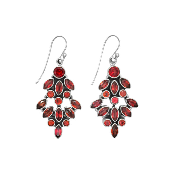 Sterling Silver Garnet Earrings SSER170
