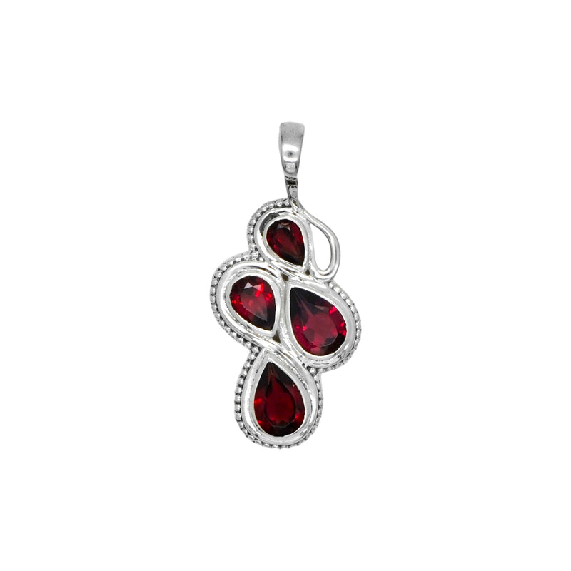 Sterling Silver Garnet Pendant SSP39